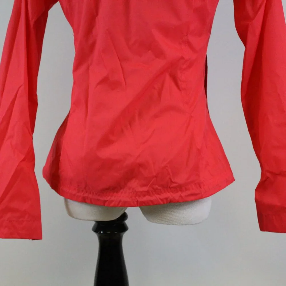 Columbia‎ Poppy Packable Windbreaker Jacket XS Orange Lightweight Zip Up Hooded
